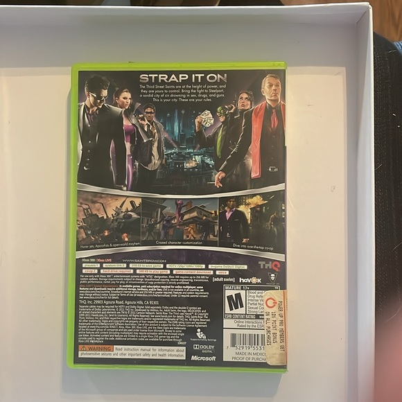 Microsoft XBOX 360 Saints Row The Third Video Game-Rated M-GUC - Picture 2 of 2